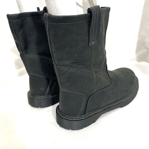 HERMAN SURVIVORS Black Leather Steel Toe Slip On Work Boots Slip Resistant Sz 14 - Picture 8 of 13